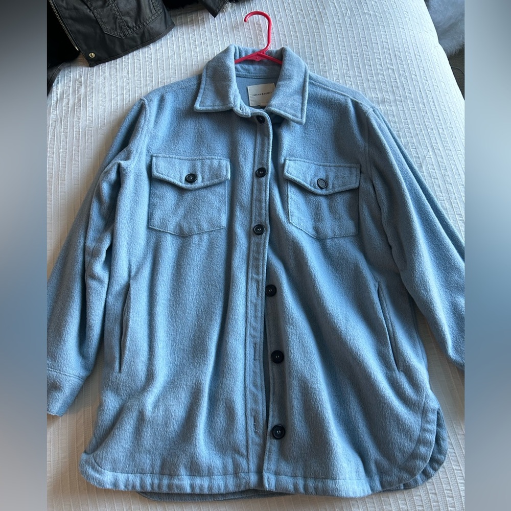 Blue Oversized Shacket